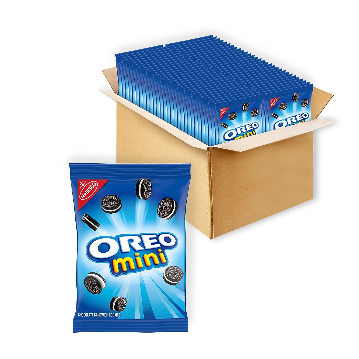 Oreo Mini Oreo Chocolate Sandwich Cookies, 1.5 oz, 60/Carton