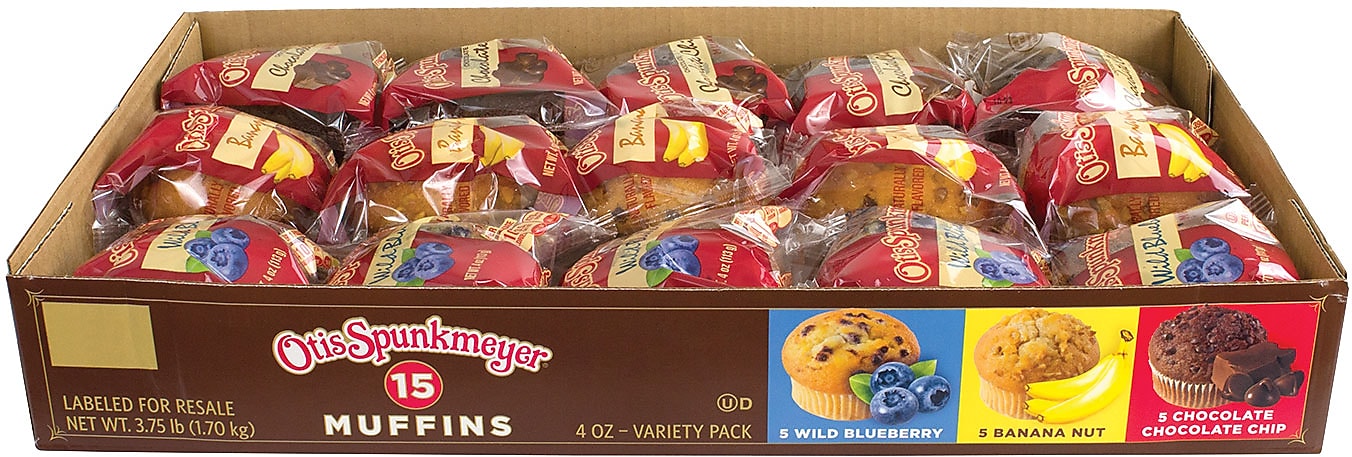 Otis Spunkmeyer Variety Muffins, 4 oz., 15/Pack