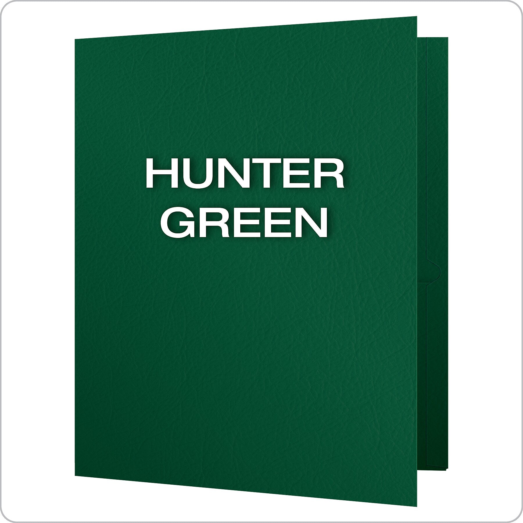 Oxford 2-Pocket Presentation Folders, Hunter Green, 25/Box