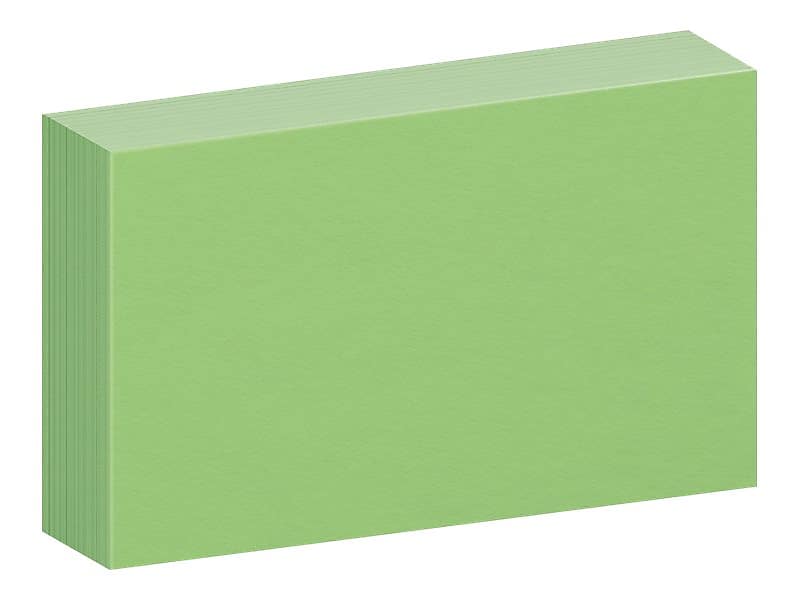 Oxford 3" x 5" Index Cards, Blank, Green, 100/Pack