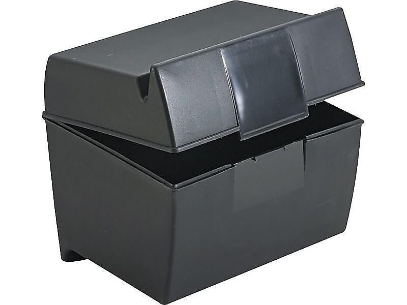 Oxford 4" x 6" Index Card Box, Black