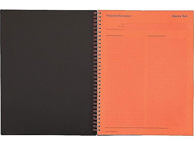 Oxford Black n' Red 1-Subject Professional Notebooks, 8.5