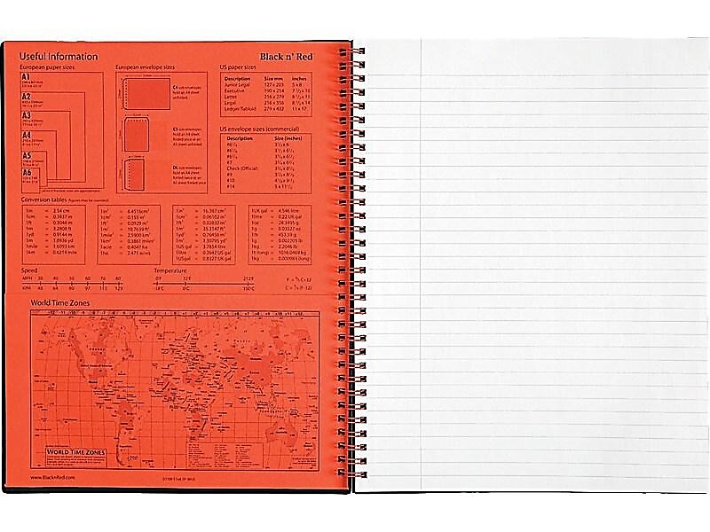 Oxford Black n' Red 1-Subject Professional Notebooks, 8.5