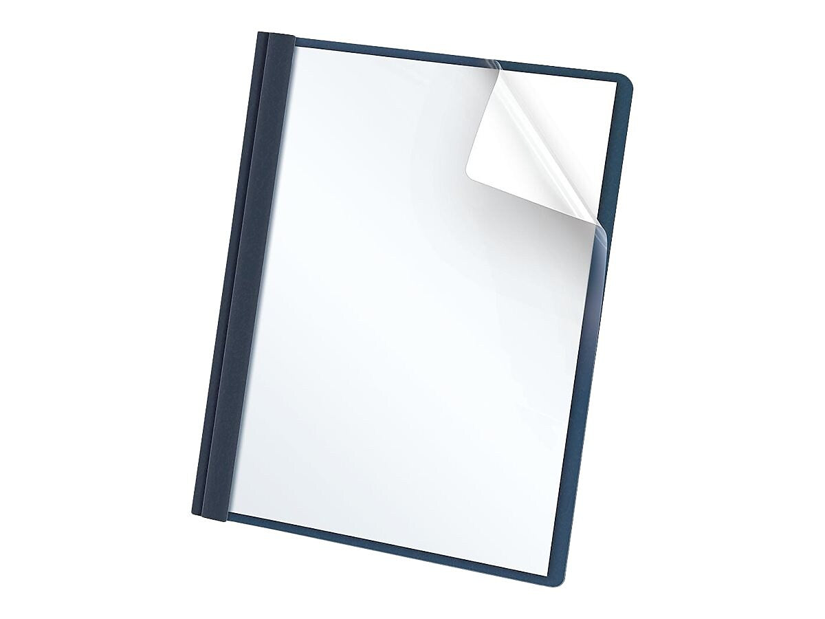 Oxford Clear Front Report Cover, Letter Size, Dark Blue