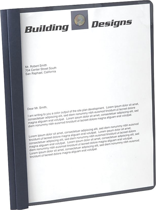 Oxford Clear Front Report Covers, Dark Blue, 8 1/2