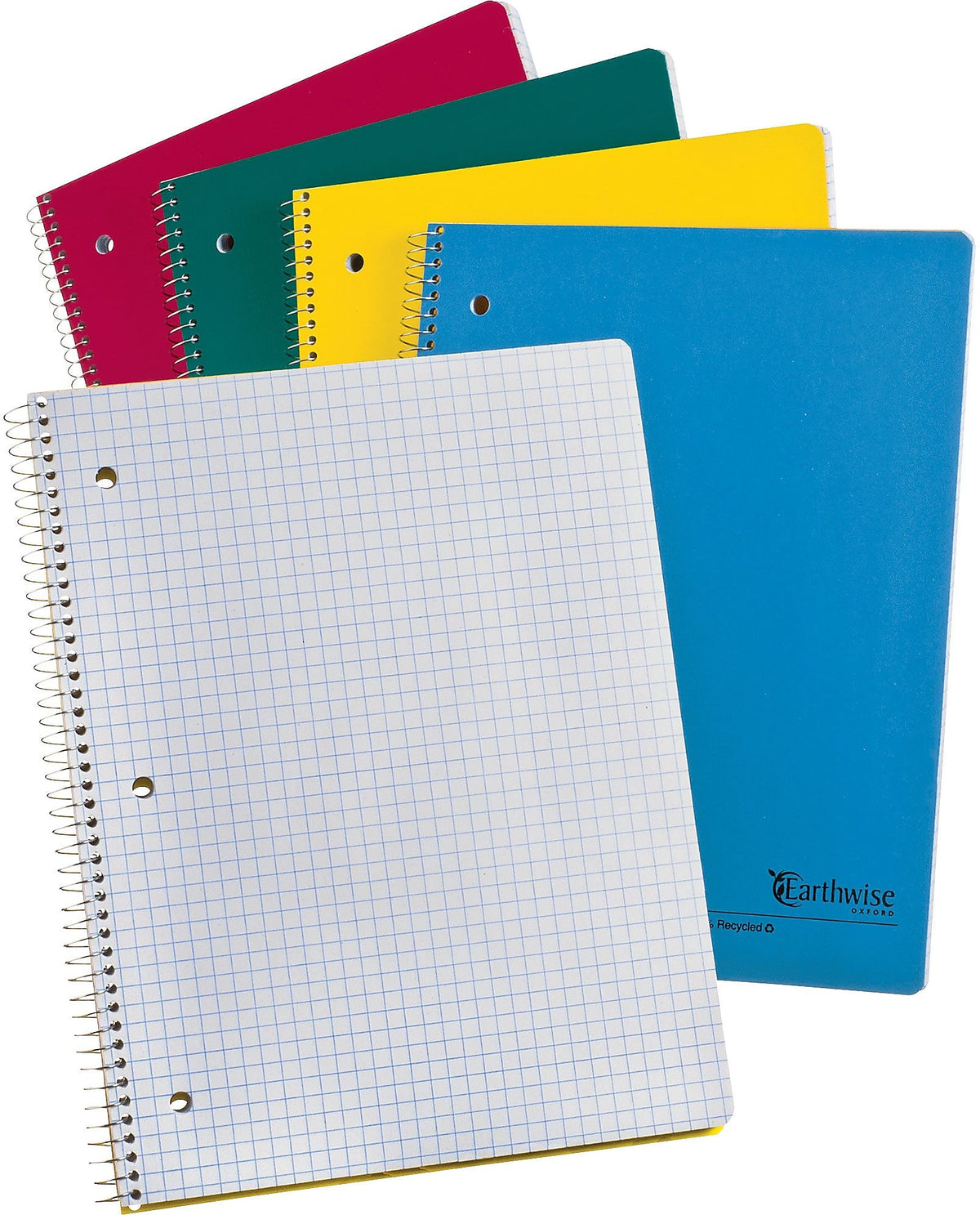 Oxford Earthwise 1-Subject Notebook, 8.5" x 11", Quad, 80 Sheets