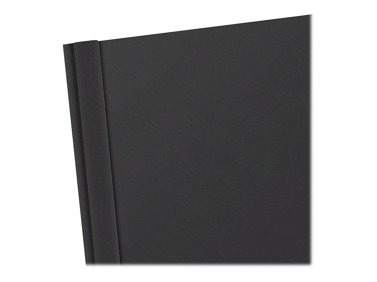 Oxford Embossed 3-Prongs Report Cover, Letter, Black, 25/Box