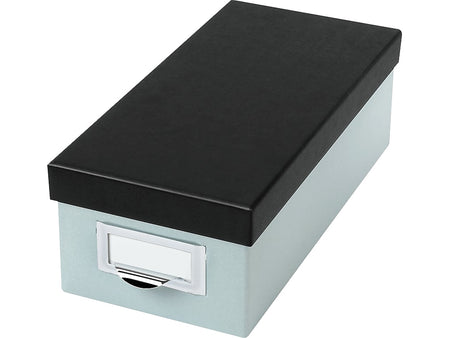 Oxford Index Card File Box, 1000-Card Capacity, Blue Fog/Black