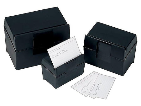 Oxford Index Card File Box, 300-Card Capacity, Black