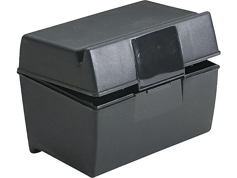 Oxford Index Card File Box, 300-Card Capacity, Black