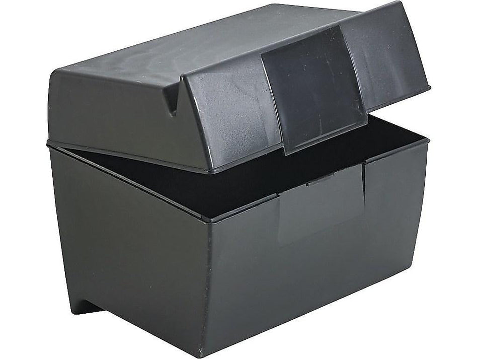 Oxford Index Card File Box, 500-Card Capacity, Black