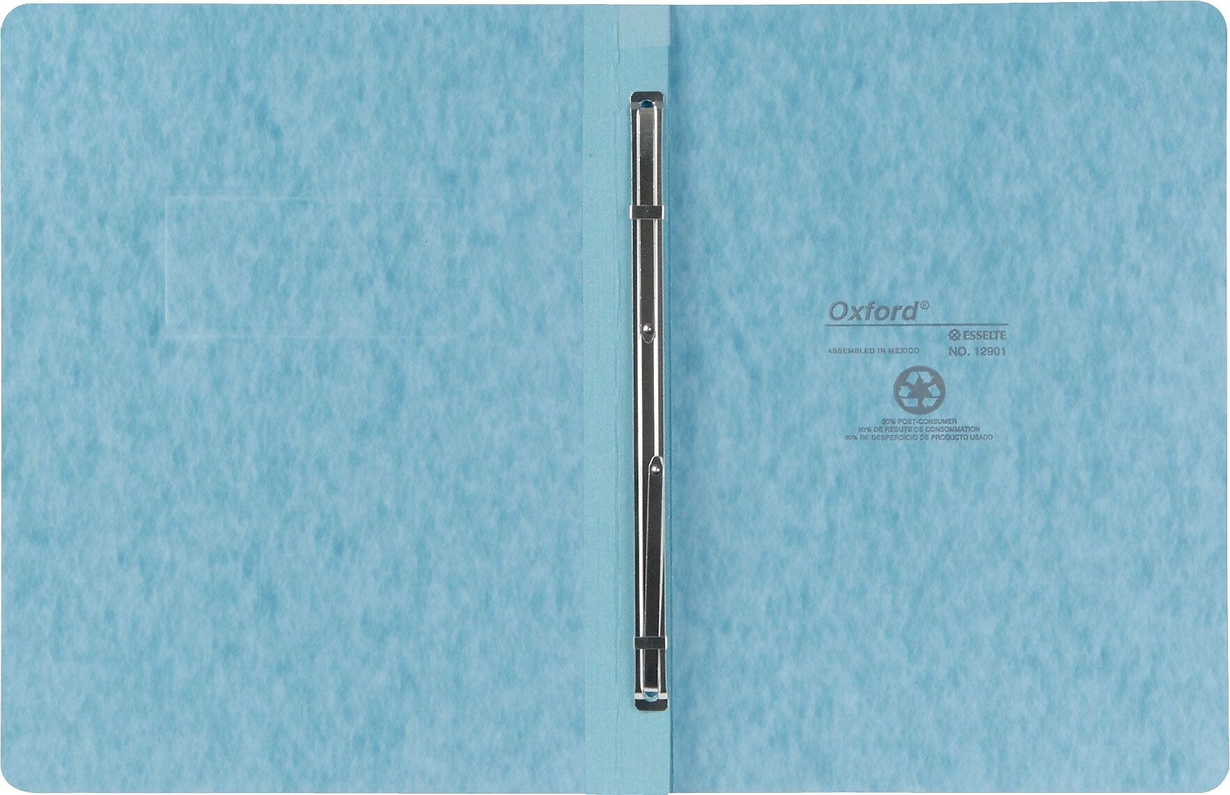 Oxford PressGuard Embossed Report Cover with Fastener, Letter Size, Light Blue