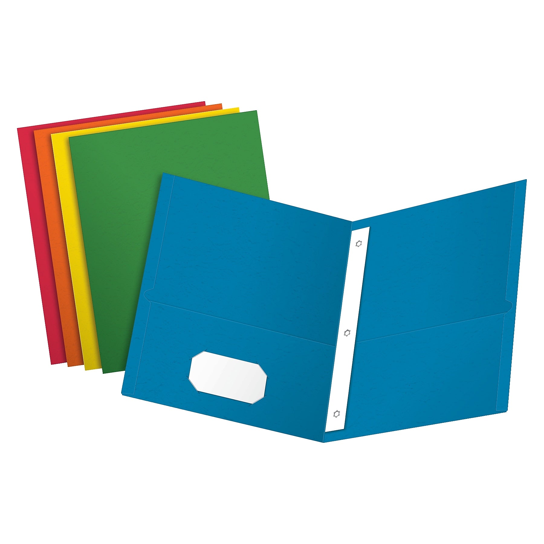 Oxford Twin Fastener Folders, Assorted Colors, 25/Box