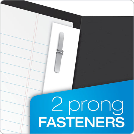 Oxford Twin Fastener Folders, Black, 25/Box