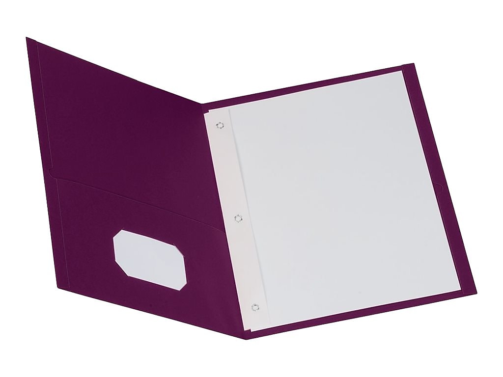 Oxford Twin Fastener Folders, Burgundy, 25/Box