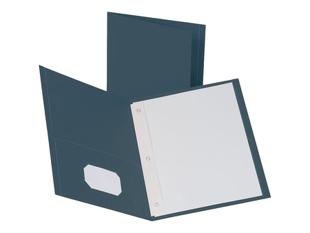 Oxford Twin Fastener Folders, Dark Blue, 25/Box