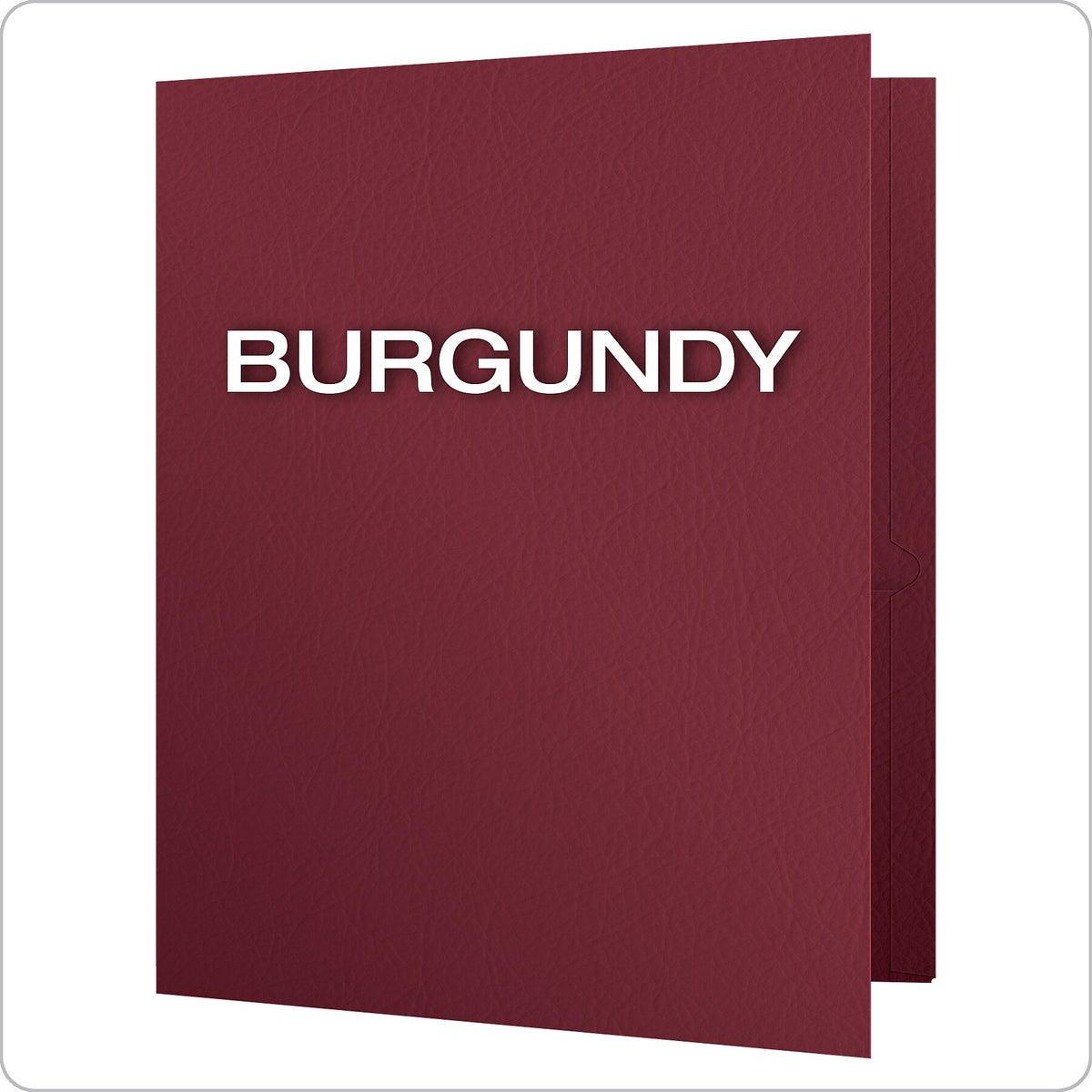 Oxford Twin Portfolio Folders, Burgundy, 25/Box