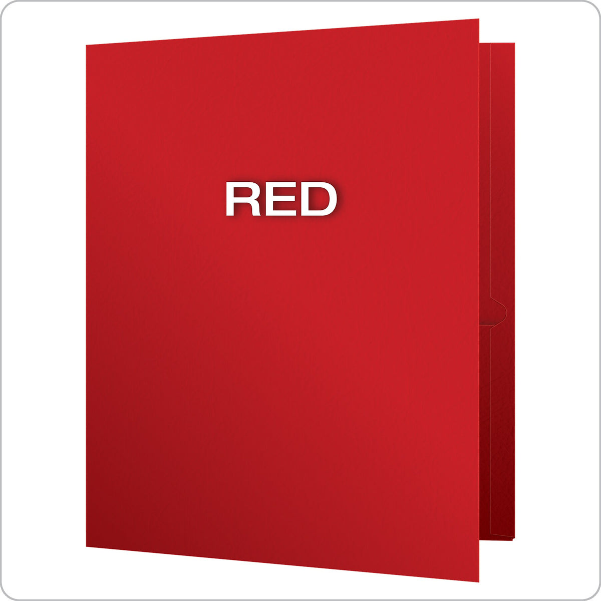 Oxford Twin Portfolio Folders, Red, 25/Box