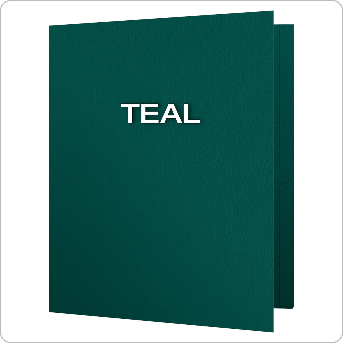 Oxford Twin Portfolio Folders, Teal, 25/Box