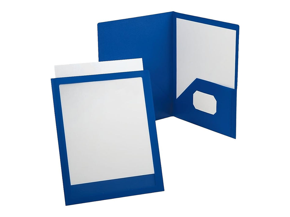 Oxford ViewFolio Twin Presentation Folder, Blue