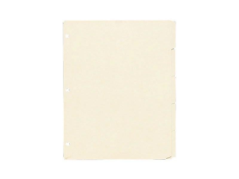 Oxford Write-On Paper 5 Tab Dividers, Manila, 20 Sets/Box