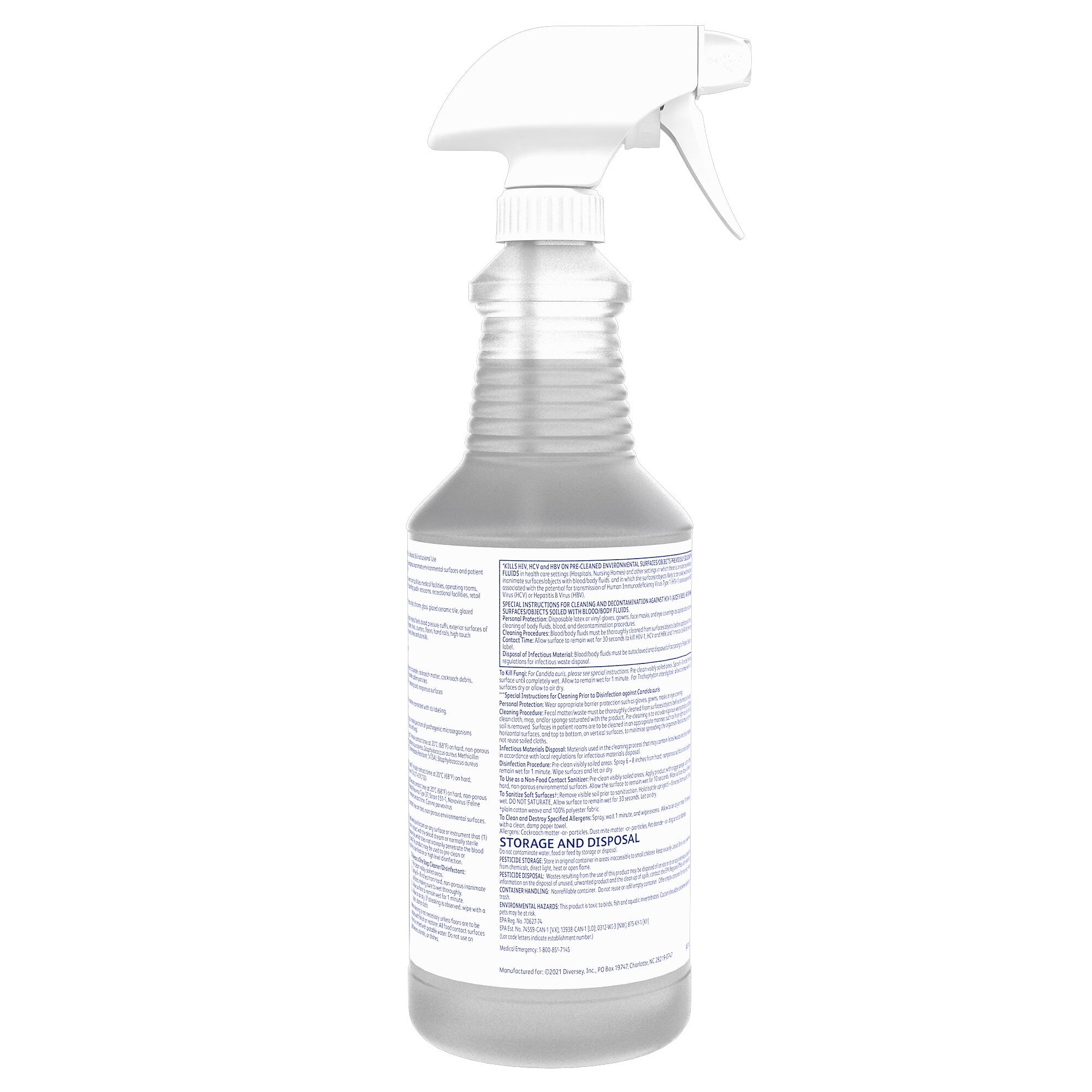 Oxivir 1 Accelerated Hydrogen Peroxide Ready-to-Use Spray, 32 oz., 12/Carton