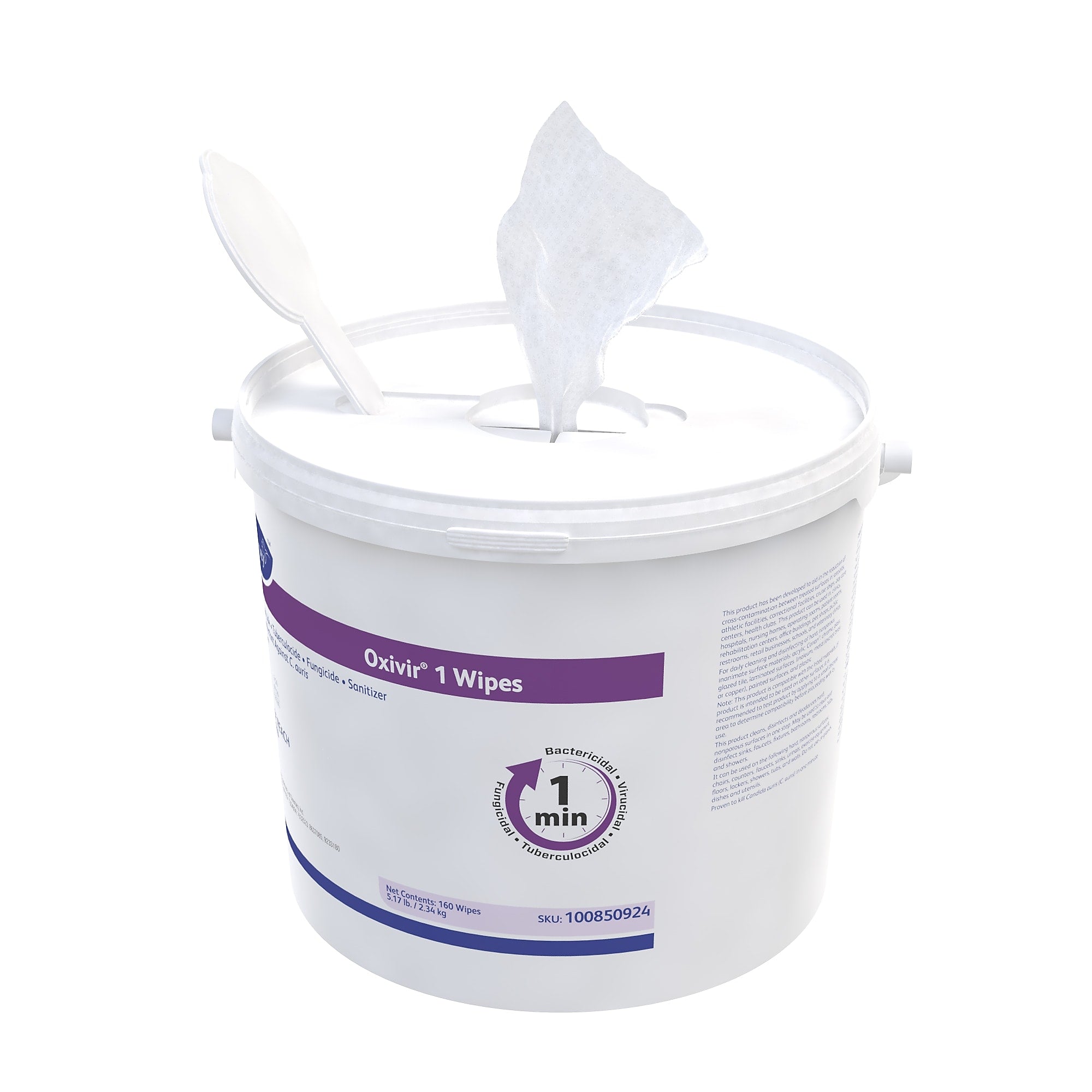 Oxivir Disinfecting Wipes, 160 Wipes/Container, 4/Carton