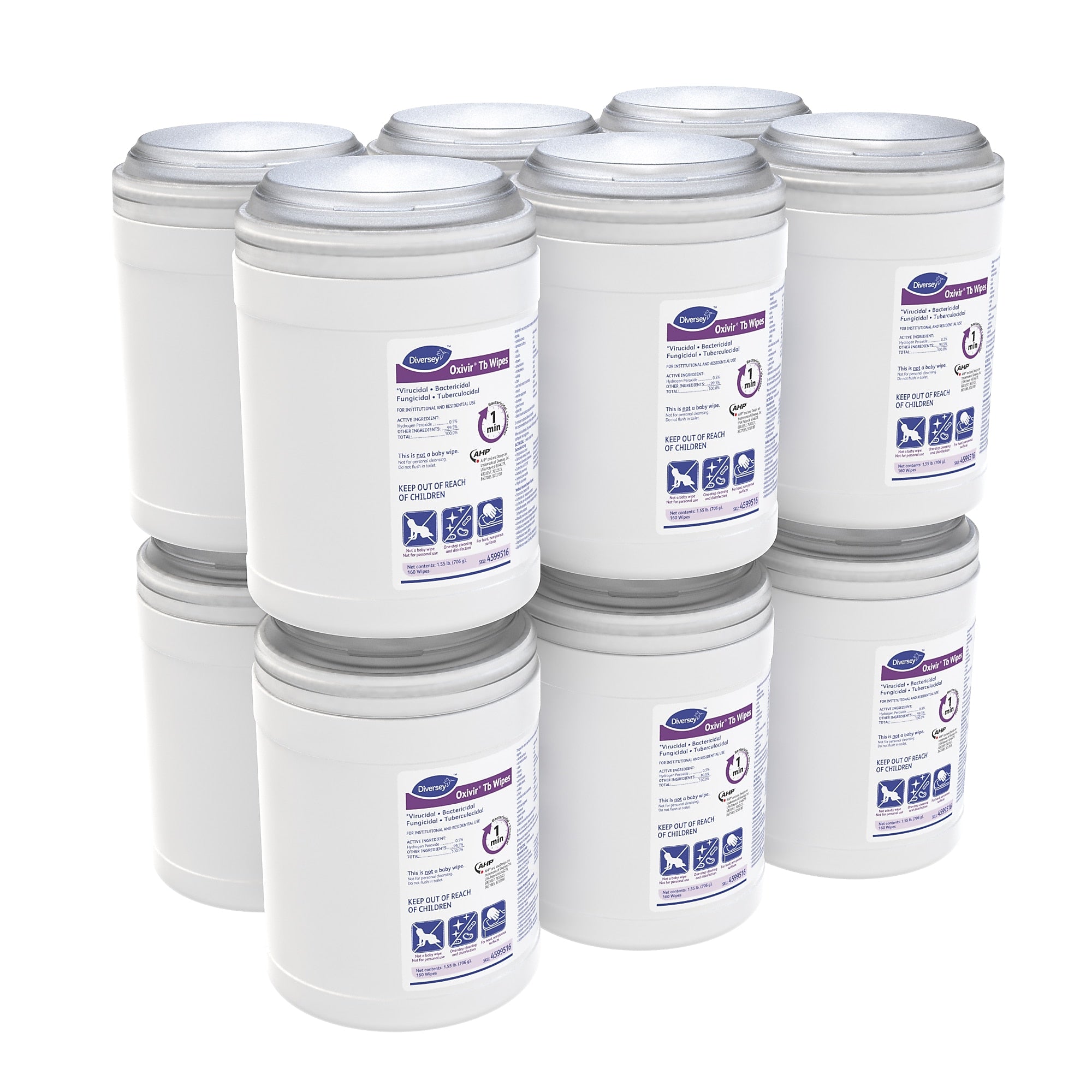 Oxivir Disinfecting Wipes, 160/Box, 12/Carton