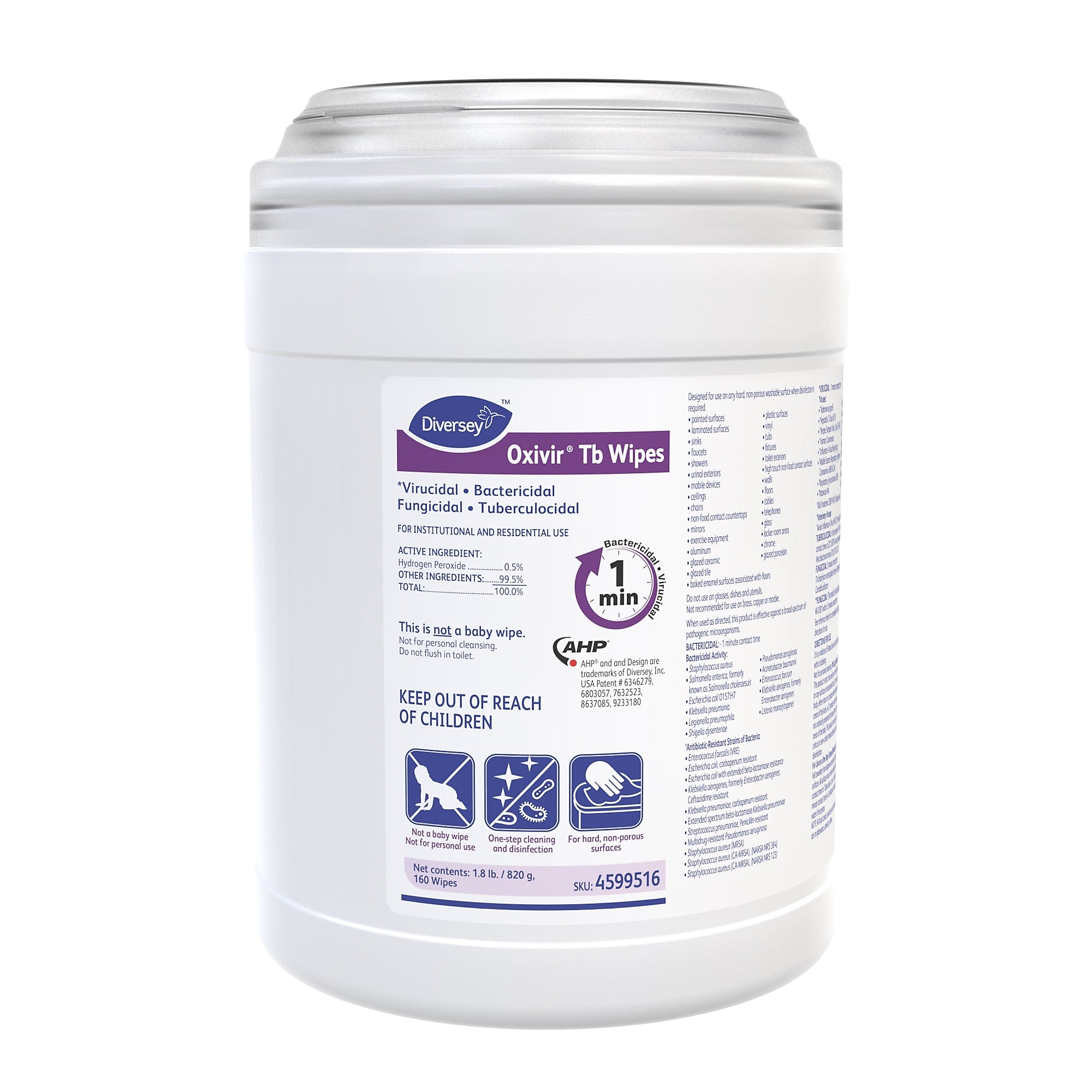Oxivir Disinfecting Wipes, 160/Box, 12/Carton