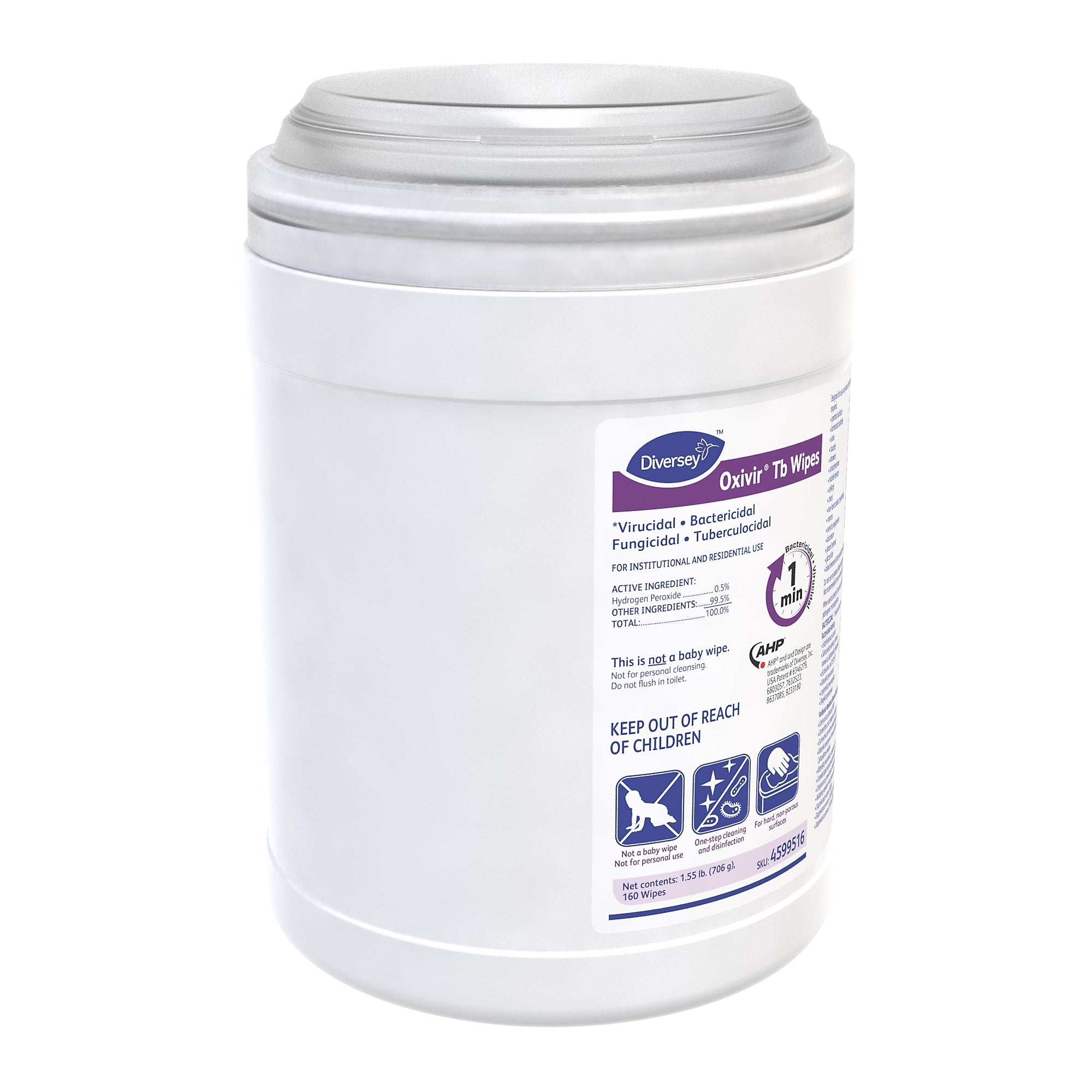 Oxivir Disinfecting Wipes, 160/Box, 12/Carton
