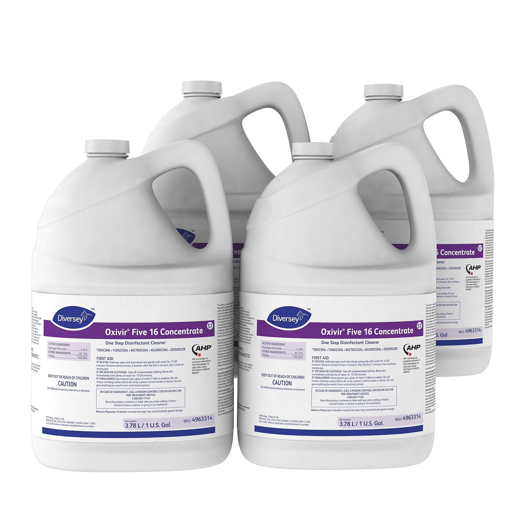 Oxivir Five 16 Cleaner Disinfectant, 128 Oz., 4/Carton