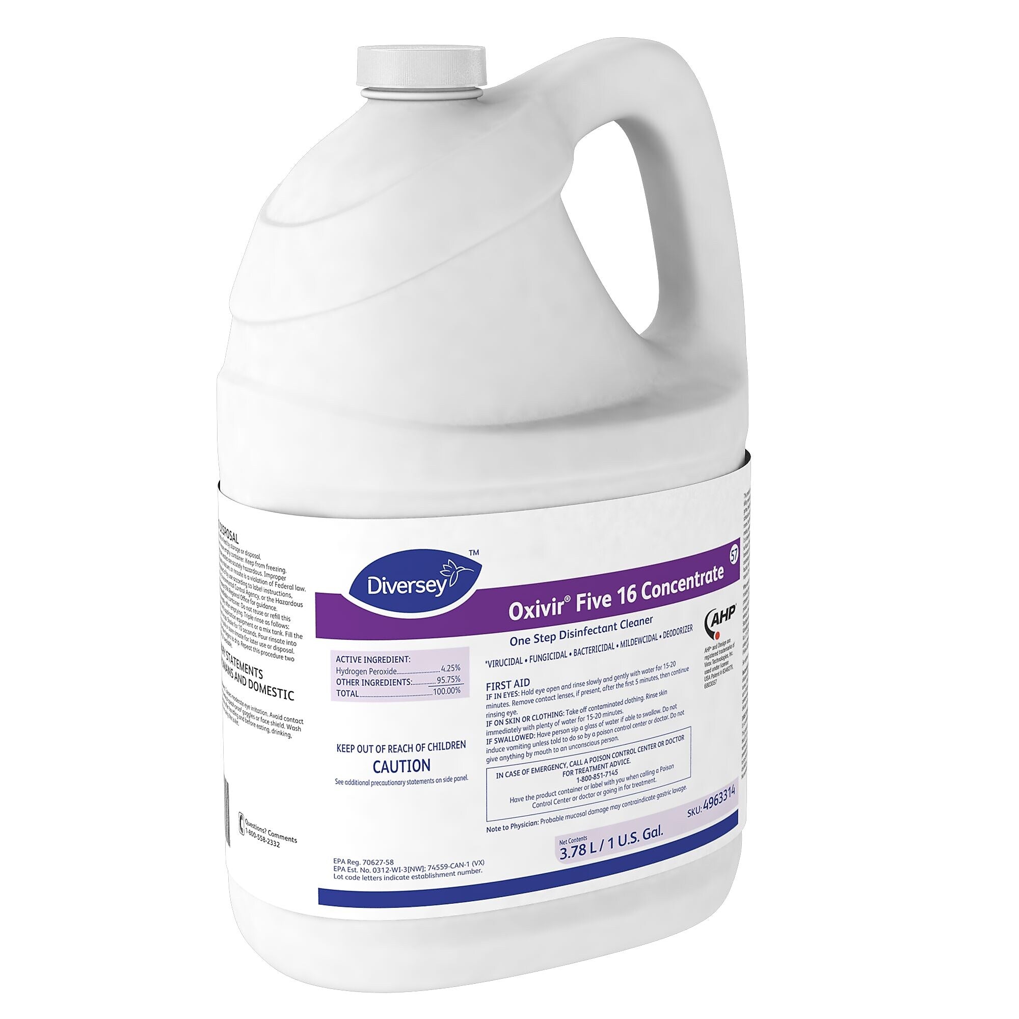 Oxivir Five 16 Cleaner Disinfectant, 128 Oz., 4/Carton