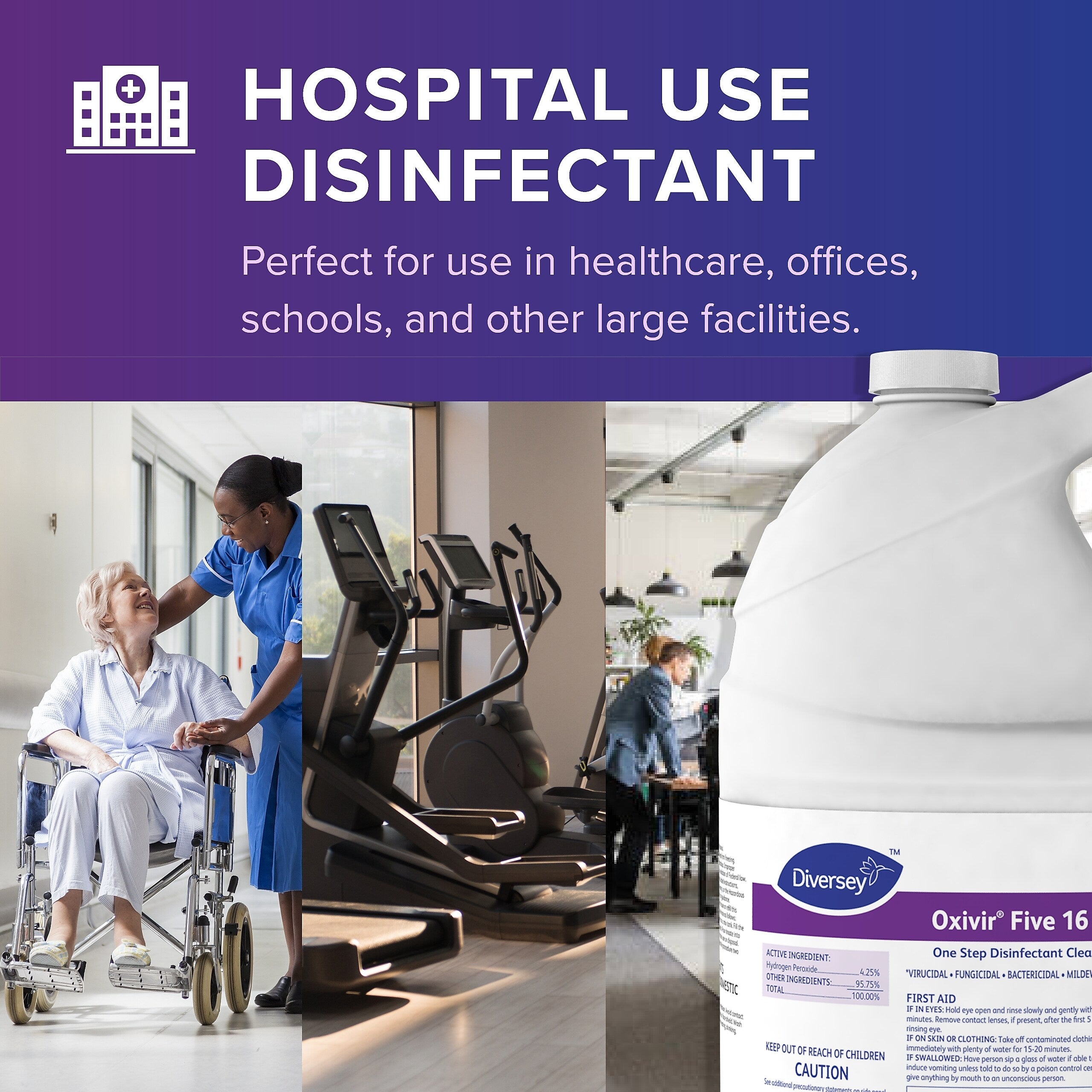 Oxivir Five 16 Cleaner Disinfectant, 128 Oz., 4/Carton