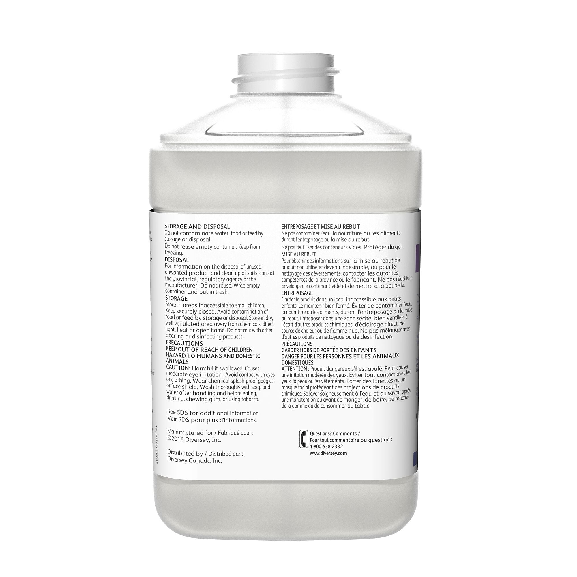 Oxivir Five 16 Disinfectant for Diversey J-Fill, 2.5 L / 2.64 U.S. Qt., 2/Carton