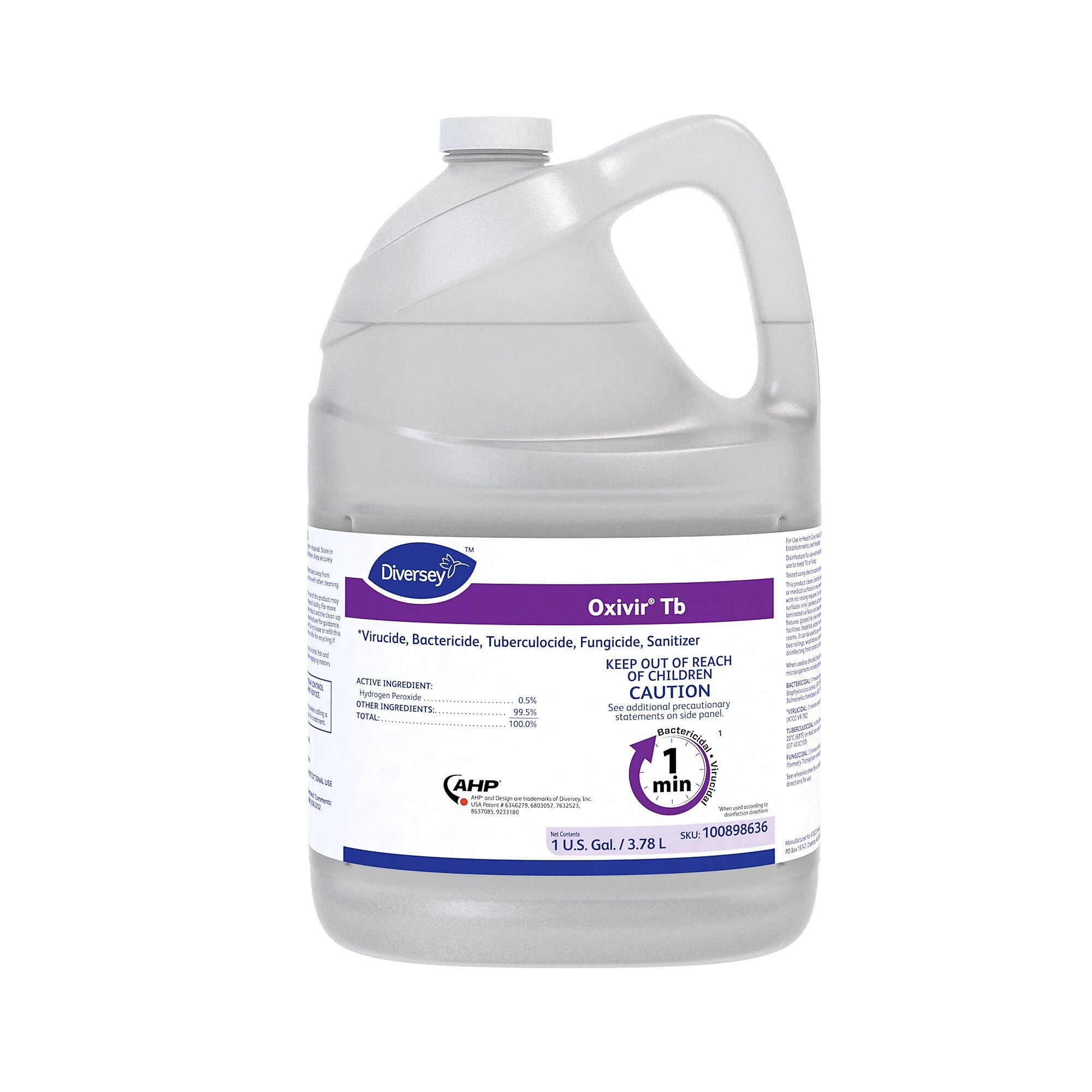 Oxivir Tb General Disinfectant Cleaner, Hydrogen Peroxide, 128 oz., 4/Carton