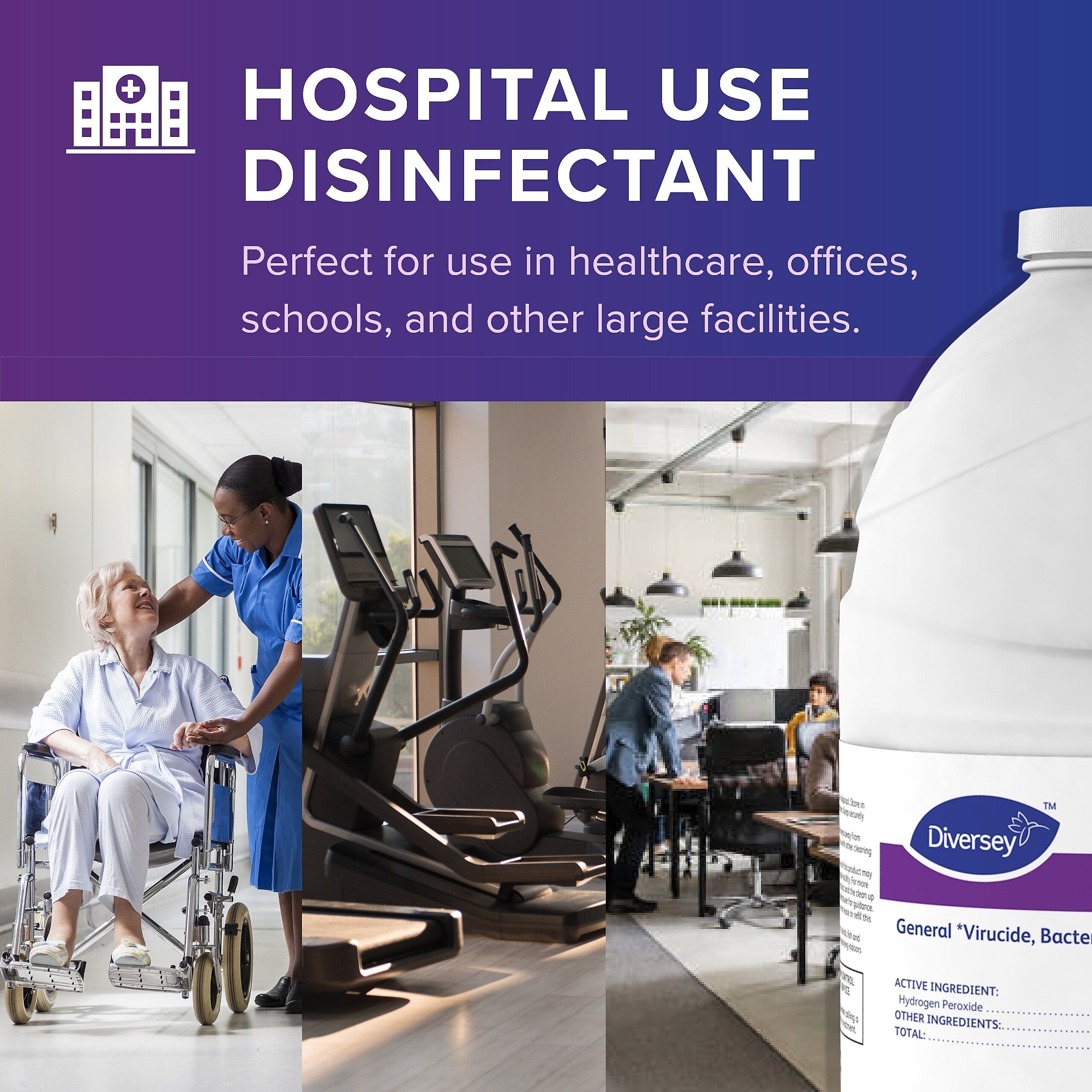 Oxivir Tb General Disinfectant Cleaner, Hydrogen Peroxide, 128 oz., 4/Carton