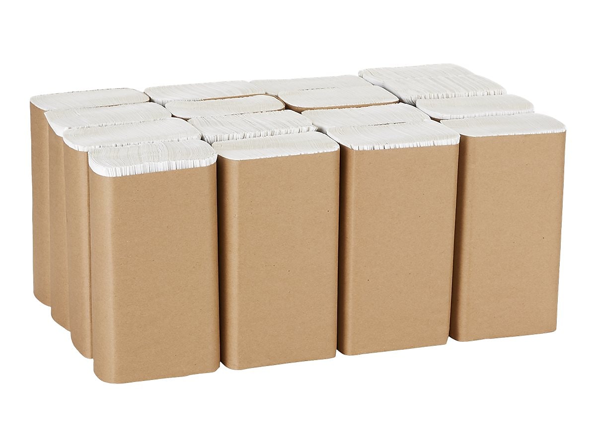 Pacific Blue Basic Recycled Multifold Paper Towel, 1-Ply, White, 250 Sheets/Pack, 16 Packs/Carton