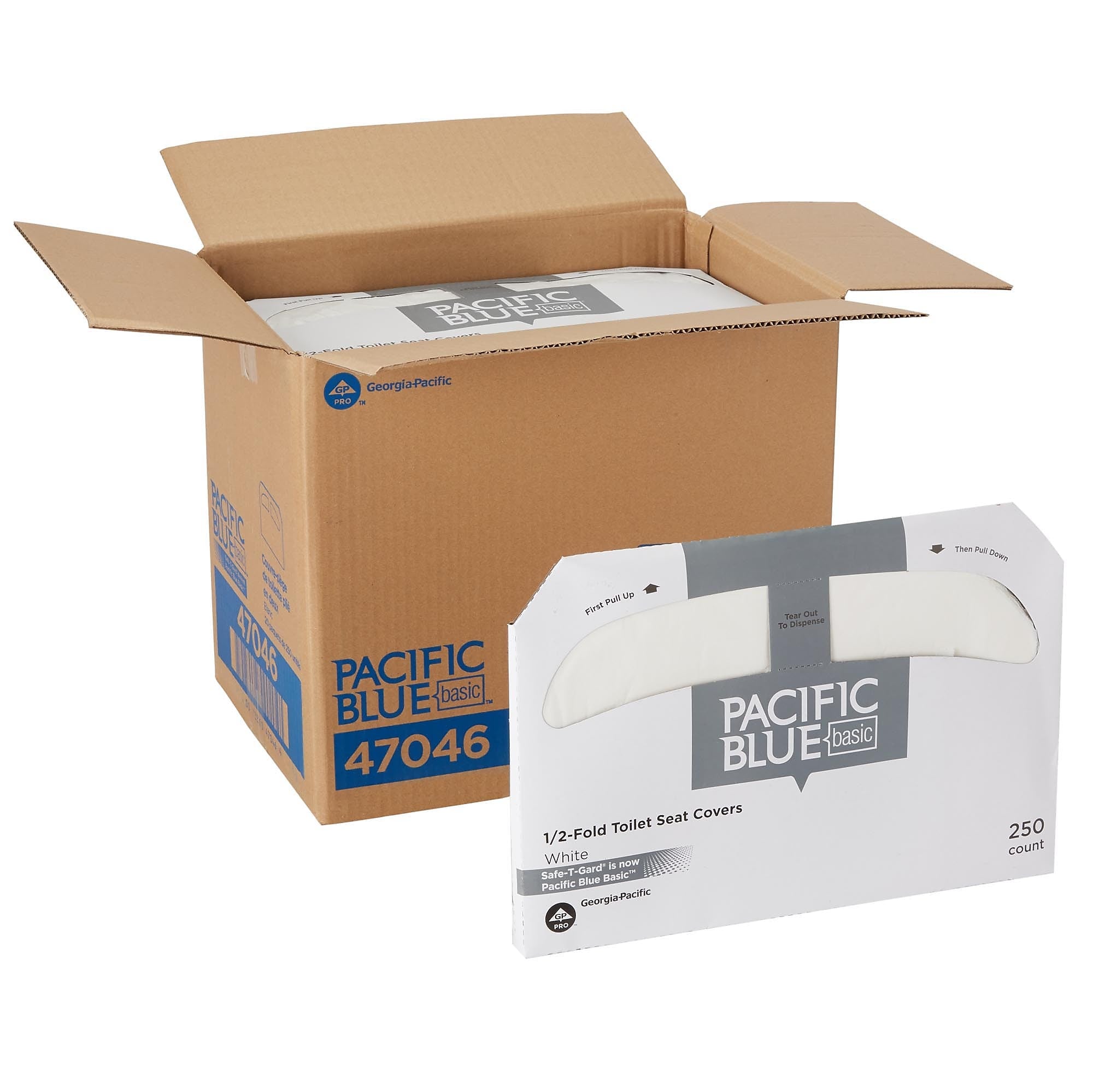 Pacific Blue Safe-T-Gard Paper Toilet Seat Covers, 14.5