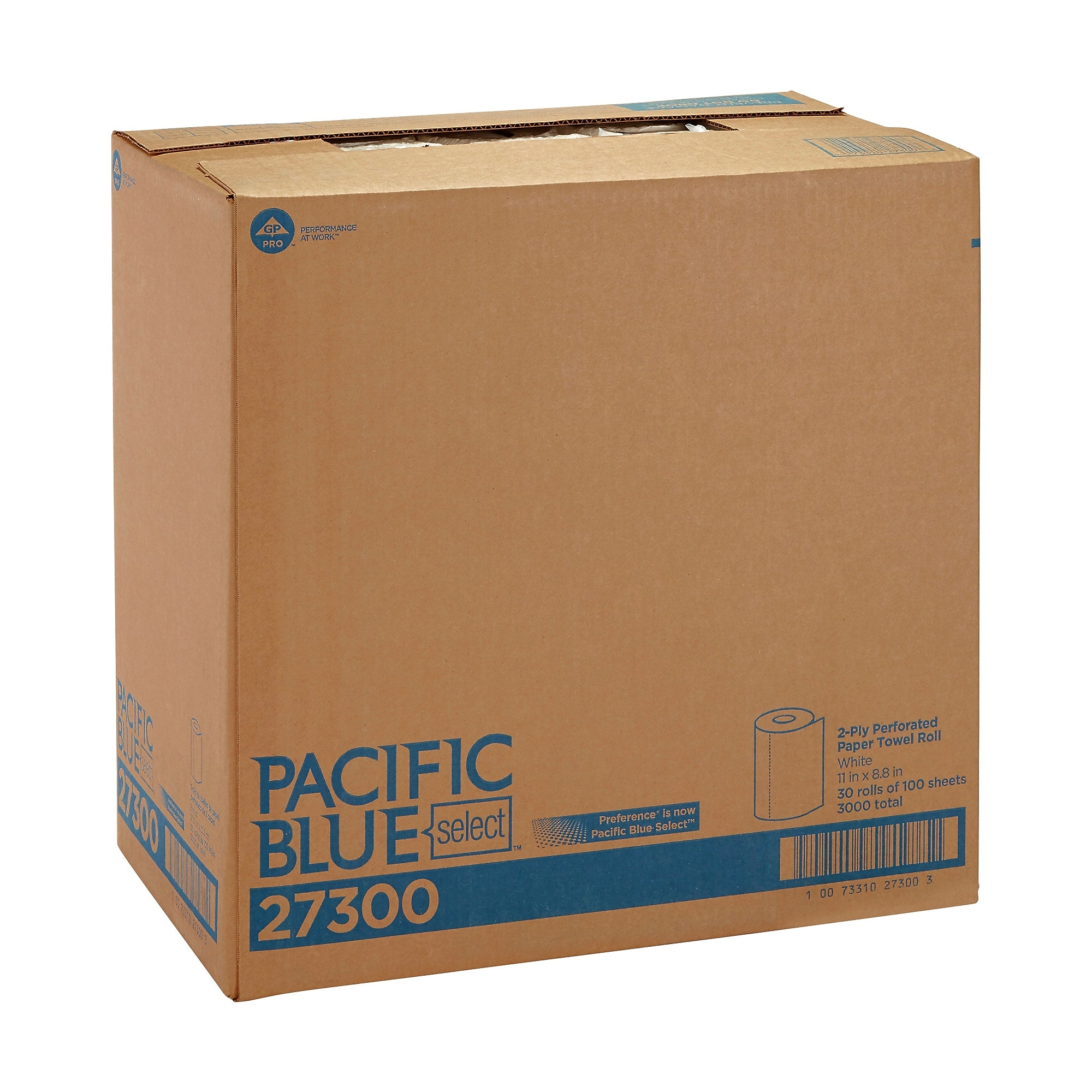 Pacific Blue Select Paper Towels, 2-ply, 100 Sheets/Roll, 30 Rolls/Pack