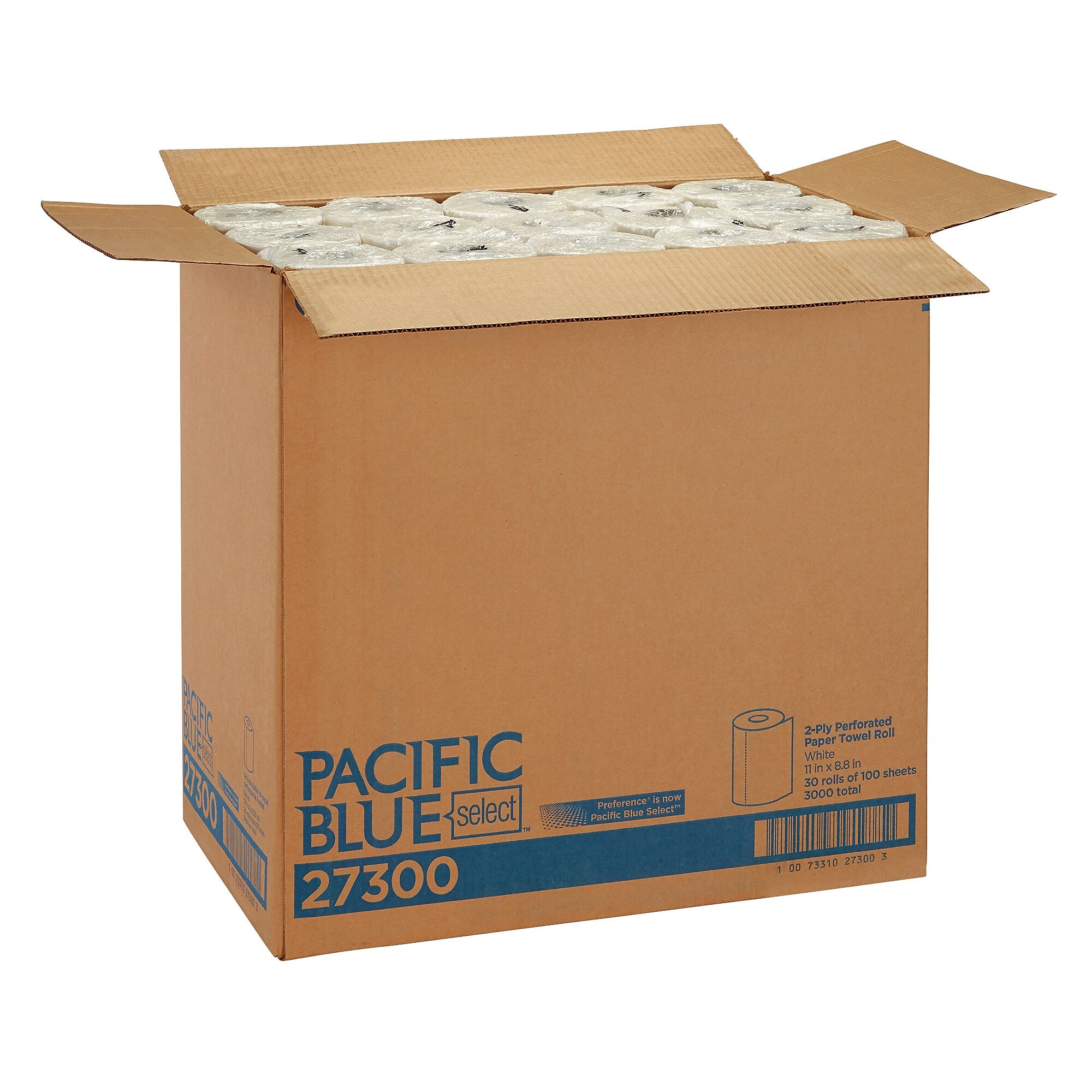 Pacific Blue Select Paper Towels, 2-ply, 100 Sheets/Roll, 30 Rolls/Pack