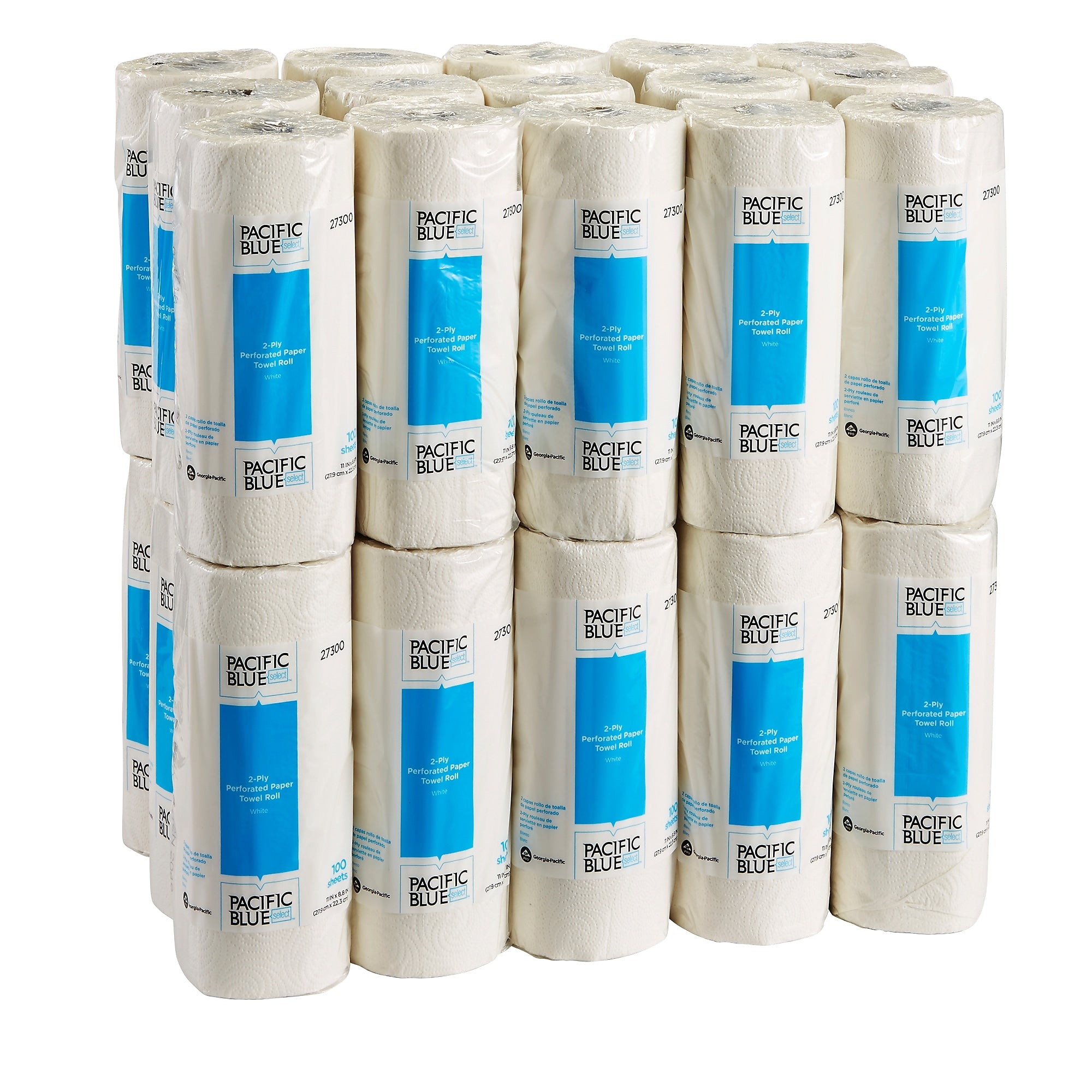 Pacific Blue Select Paper Towels, 2-ply, 100 Sheets/Roll, 30 Rolls/Pack