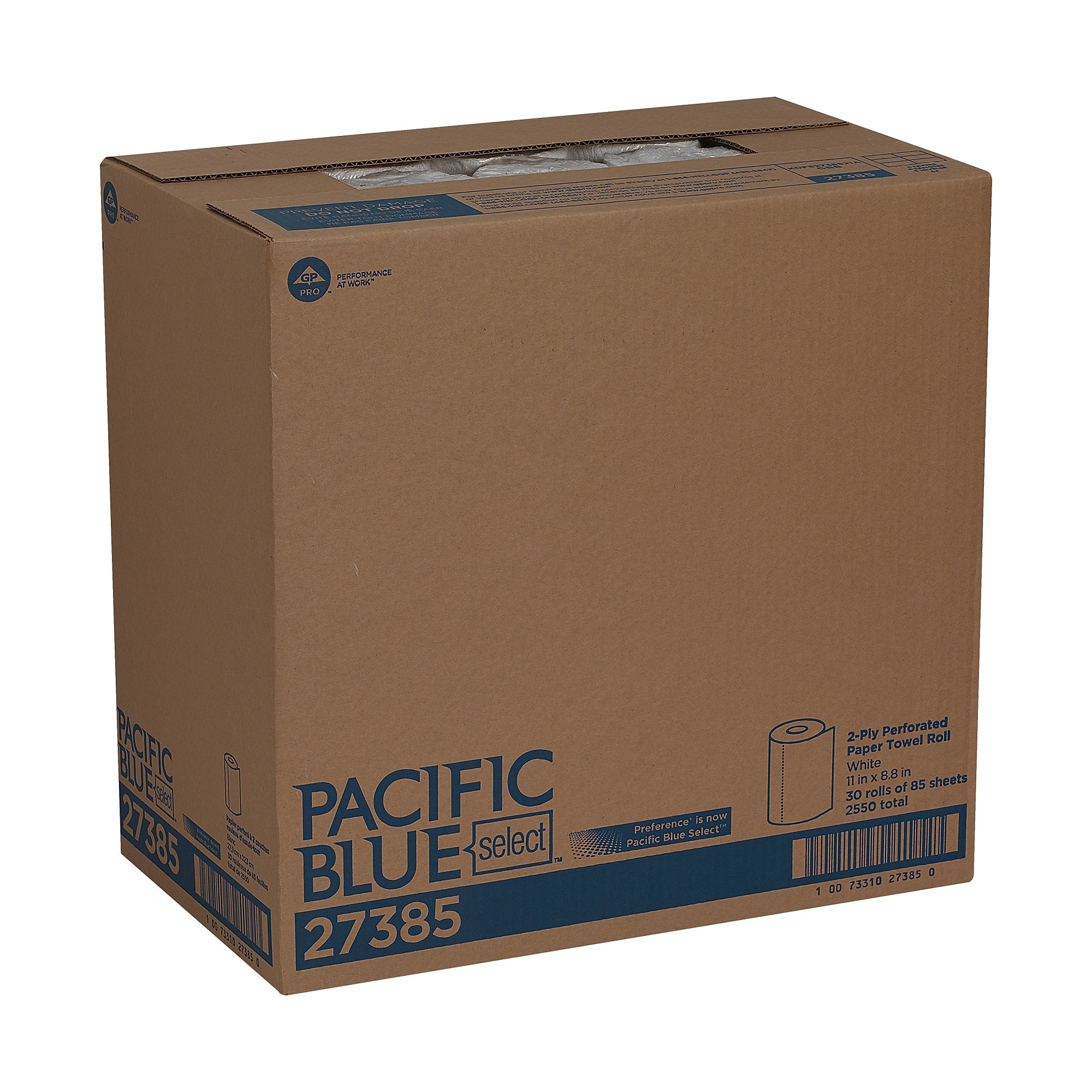 Pacific Blue Select Paper Towels, 2-ply, 85 Sheets/Roll, 30 Rolls/Pack