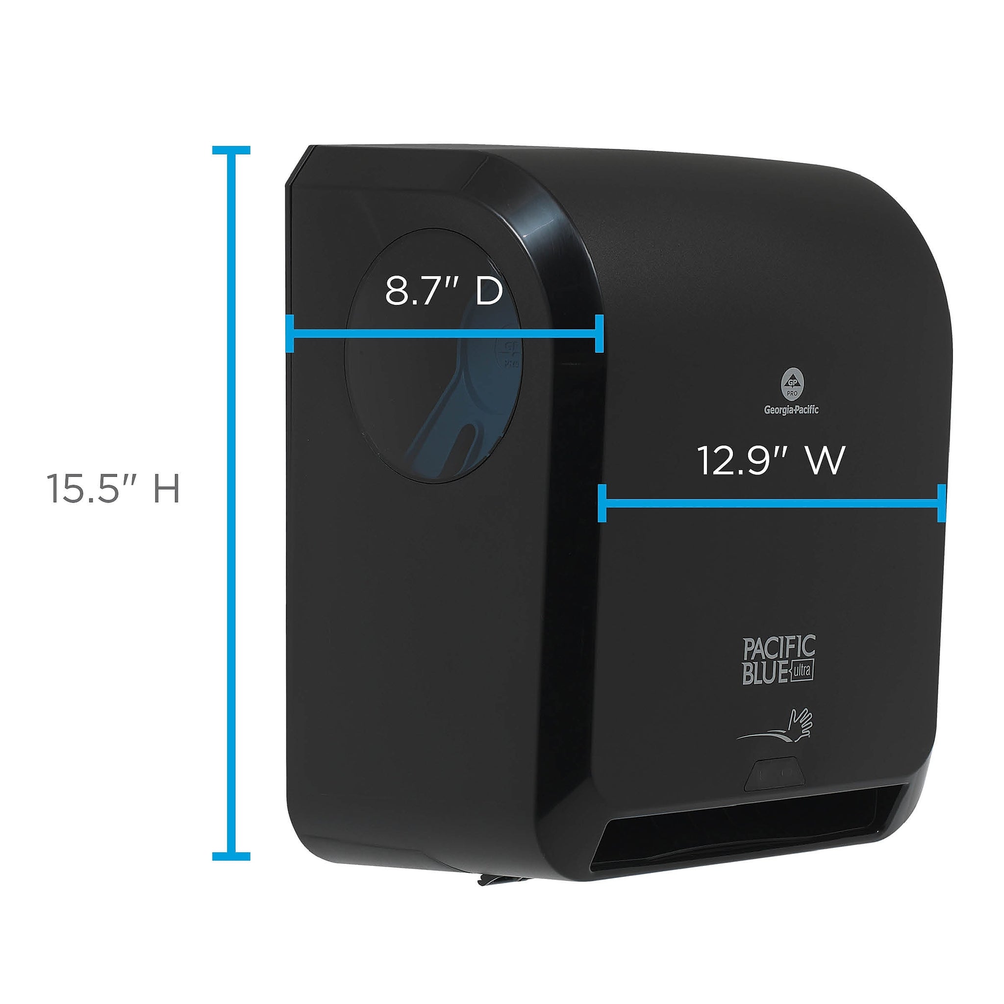 Pacific Blue Ultra Automated Hardwound Paper Towel Dispenser, Black