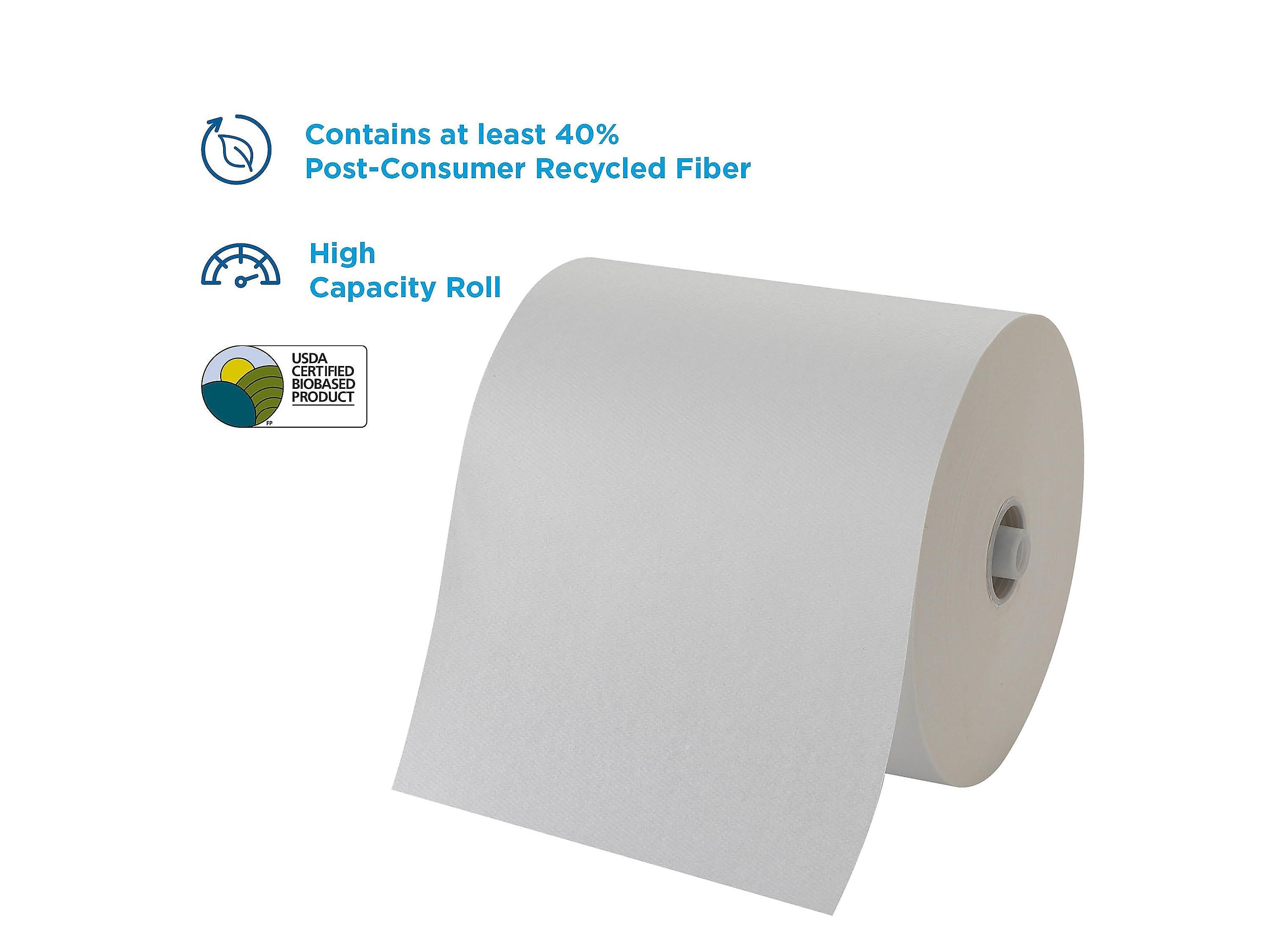 Pacific Blue Ultra Hardwound Paper Towels, 1-Ply, 6 Rolls/Carton
