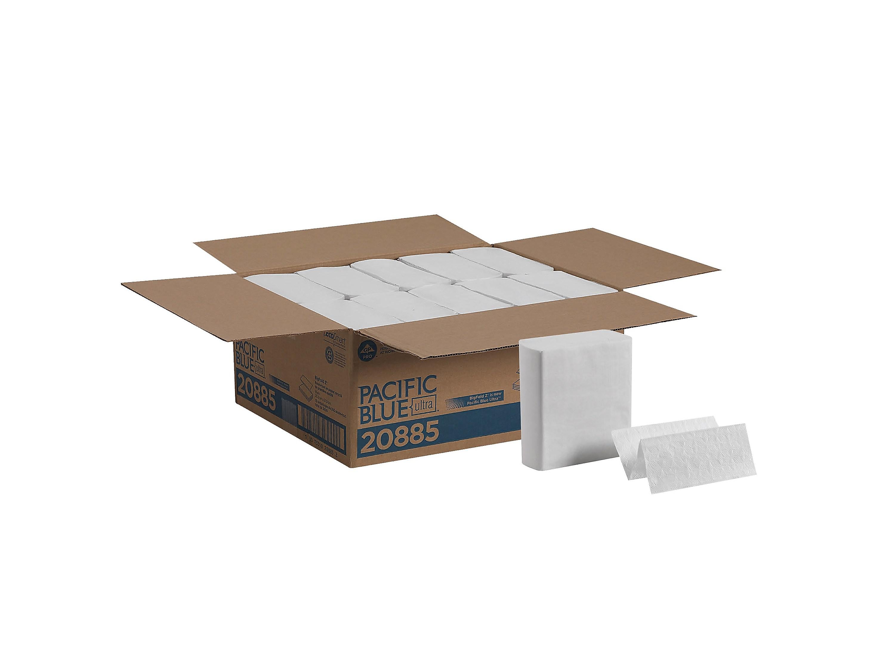 Pacific Blue Ultra Z-Fold Multifold Paper Towels, 1-Ply, 260 Sheets/Pack, 10 Packs/Carton