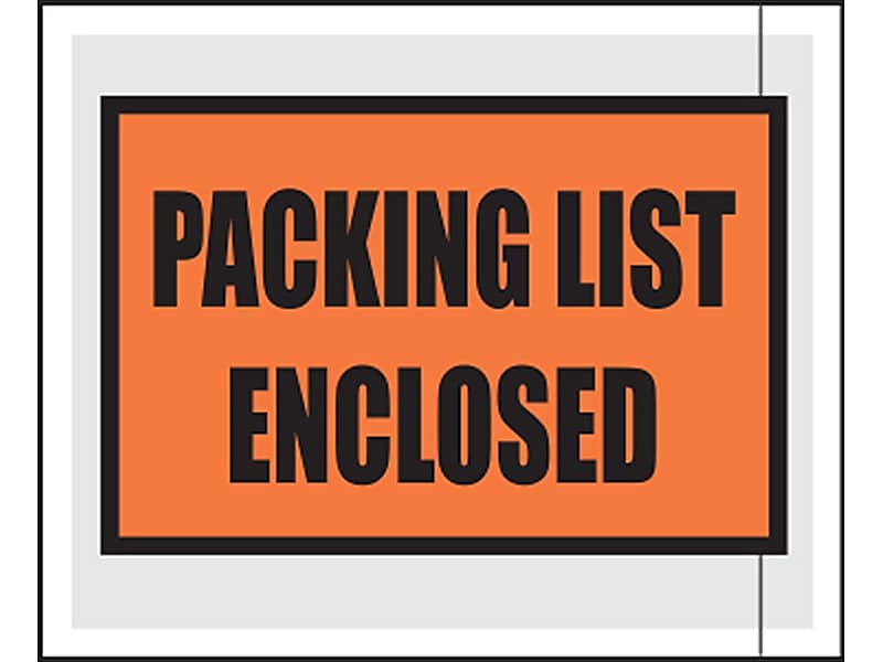 Packing List Envelope, 10" x 6.5", 1000/Carton