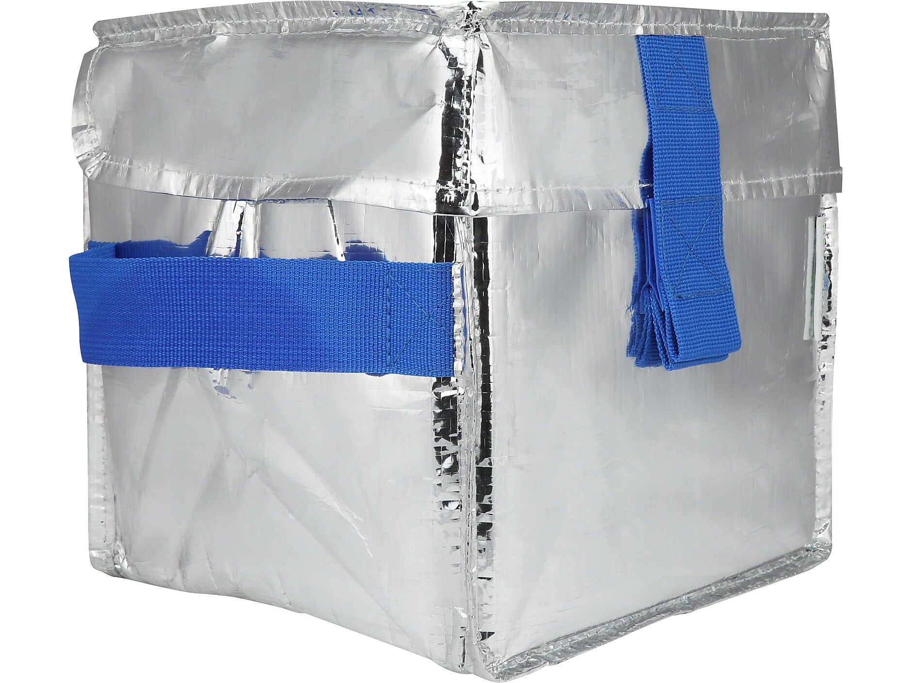 PACKiT Fresh EcoFreeze Ice Cream Tote, Silver/Blue, 6/Carton