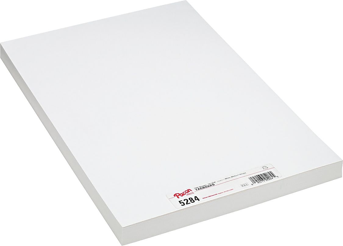 Pacon 125-lb. Tagboard, 12" x 18", White, 100/Pack