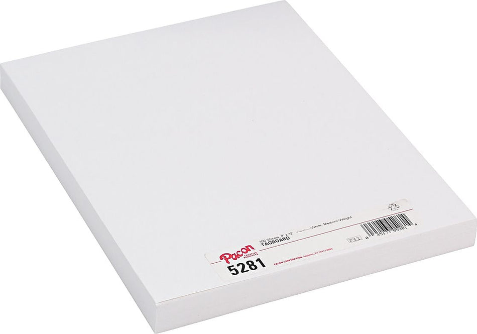 Pacon 125-lb. Tagboard, 9" x 12", White, 100/Pack