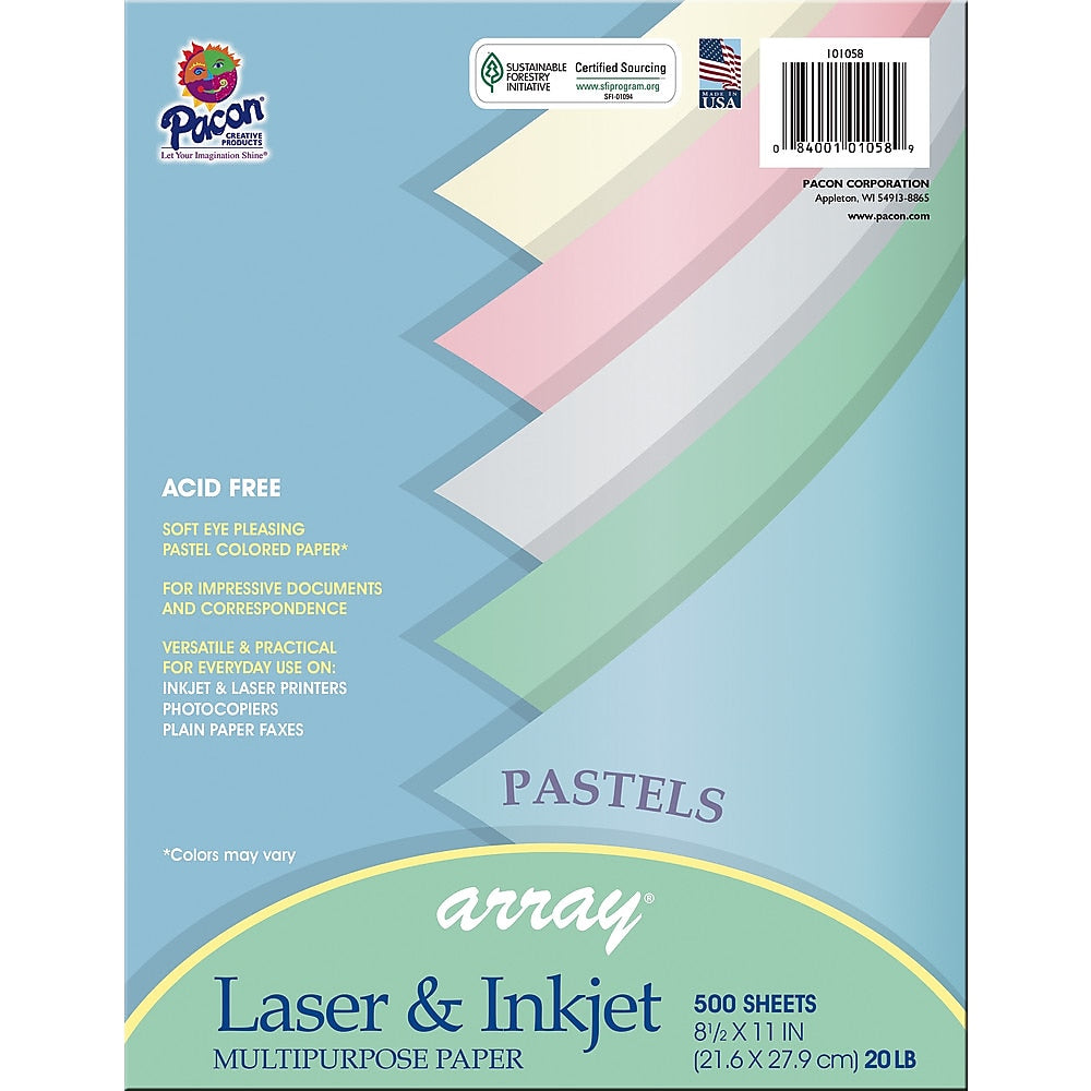 Pacon Array Pastels Paper, 8.5